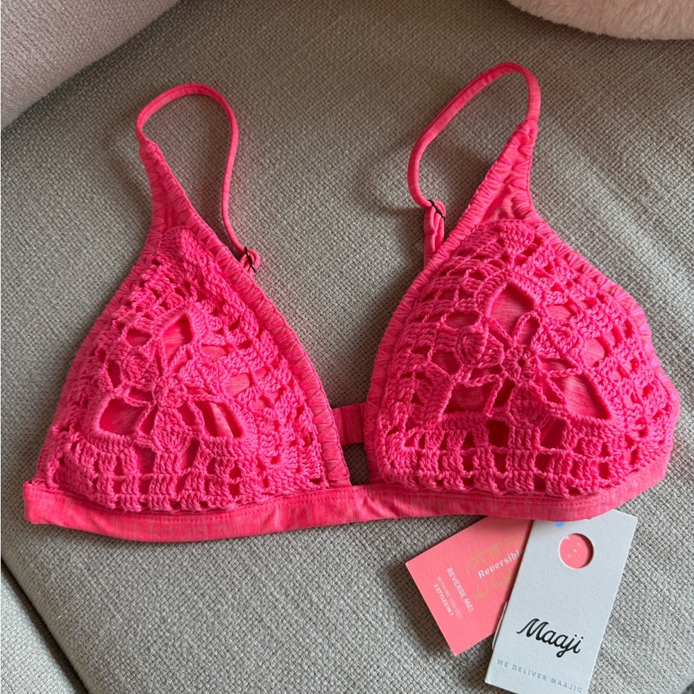 Maaji Reversible Pink Bikini Top